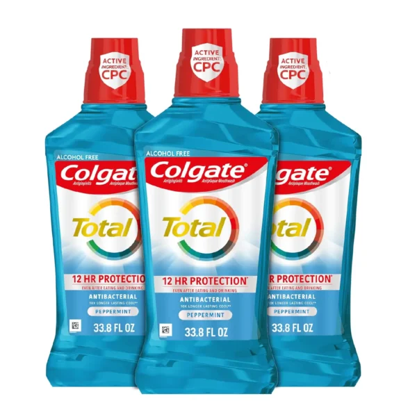 Colgate Total Bain de Bouche Colgate Total Bain de Bouche, Sans Alcool, Menthe Poivrée 500 ml
