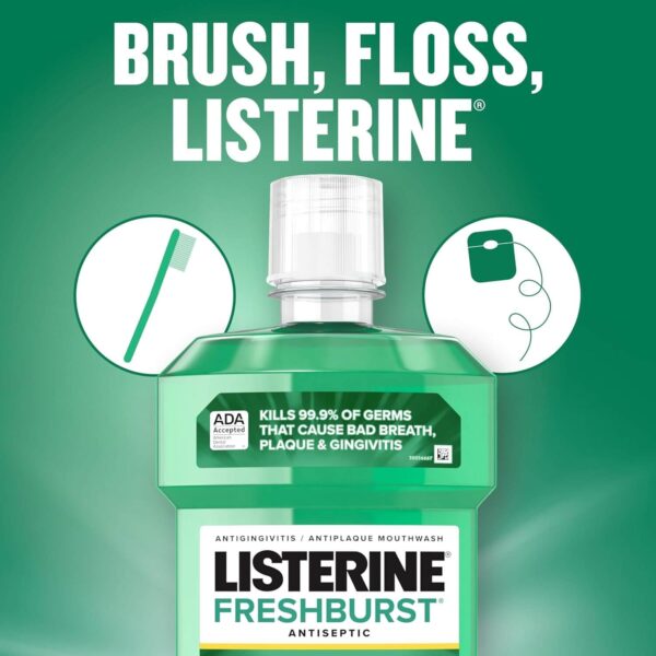 Listerine_Freshburst Listerine Freshburst – Bain de Bouche Antiseptique pour une Haleine Fraîche 1 L
